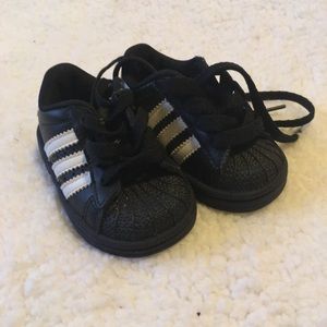 Black Adidas Classic shoes infant size 3